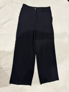 Wilfred Black Cargo Pants with Side Pockets